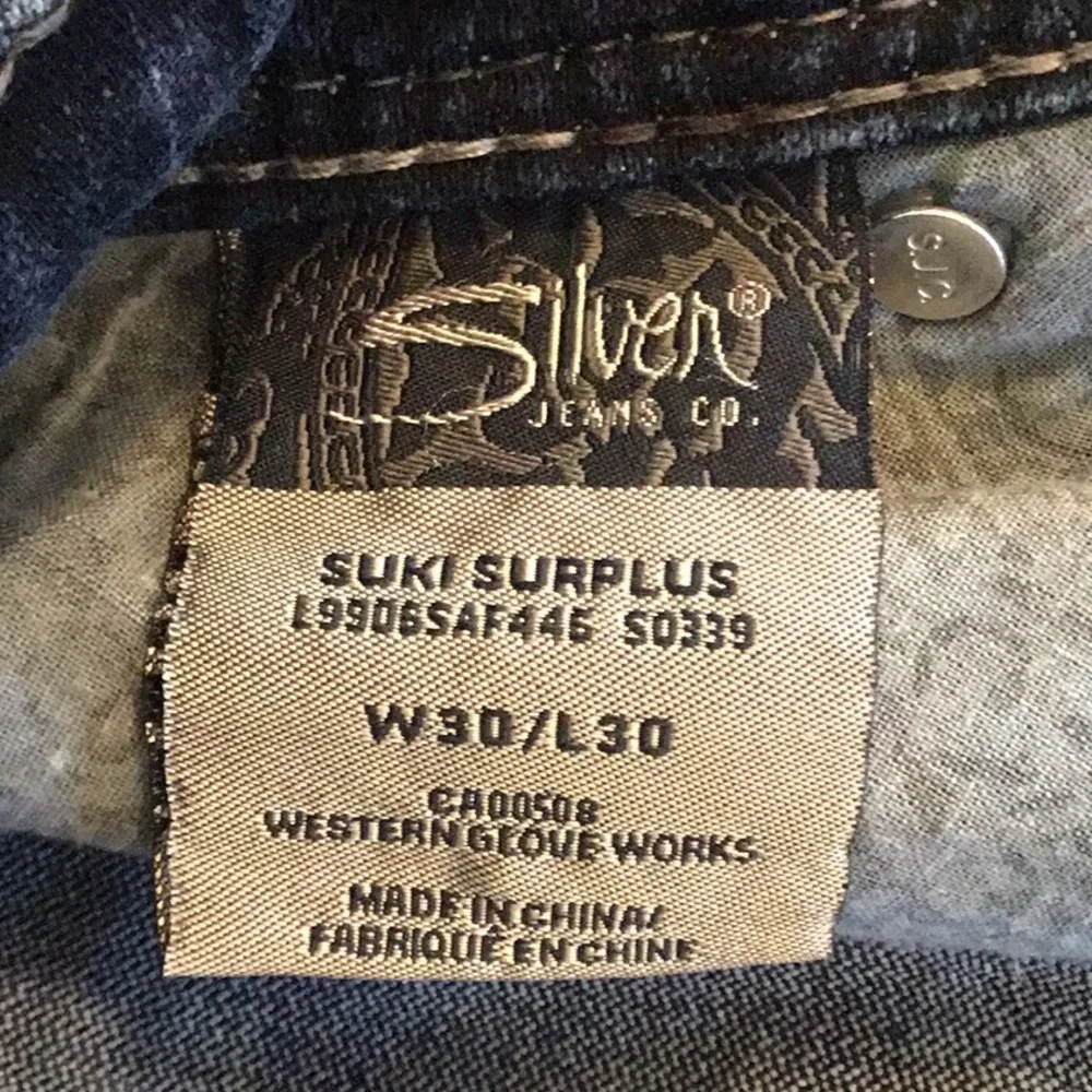 Silver Suki Surplus Jeans. Women’s size 30/30 - Picture 7 of 15